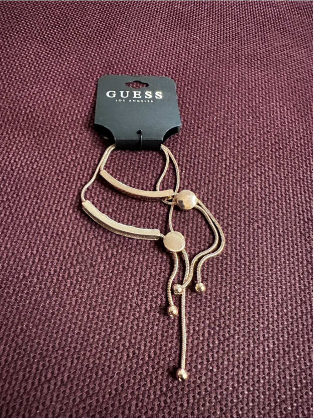 Guess Gold Tone Adjustable Bracelet Set